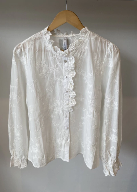 Camisa ML Broderie (KL129)