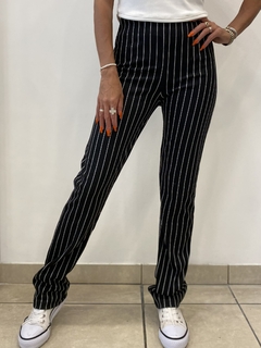 Pantalon Monday Rayado Punto Roma OUTLET (AZ249)