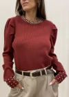 Sweater C/Strass en Cuello (KL103)