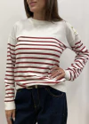Sweater Rayado C/Botones en Hombro (2525035)