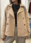 Saco cruzado con botones gamuzado Feyre (IV635)