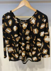 Remera lanilla corta estampada (GI85)