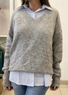 Sweater Cuello V Calado Rombos (2425020)