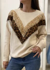 Sweater C/Brillo Animal Print (KL79)