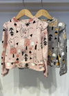 Campera frisa piel estampada con voladitos OUTLET (2221070)