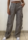 Jean Wide Leg Rigido TB Cargo C/Tiras y Hebillas Amparo (DIM236)