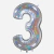 Globos Numeros 40cm PLATA Holagramados - PromoGlobos - Decorando Tus Momentos