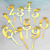 Adorno Topper Numero Dorado GRANDE 10cm - comprar online