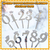 Adorno Topper Numero Plateado GRANDE 10cm