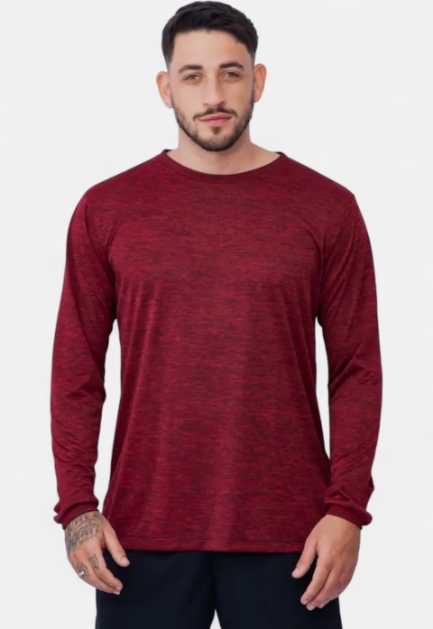 Camiseta Areia Branca Yacht Manga Longa Uv Vinho - comprar online