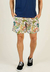 Shorts Areia Branca Resort Floral Verde