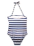 Maiô Areia Branca Infantil Listrado Azul e Branco