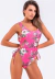 Maiô Areia Branca Ibiza Side Estampado Floral Rosa