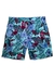 Shorts Areia Branca Menino Floral Verde Estampado (ATACADO)