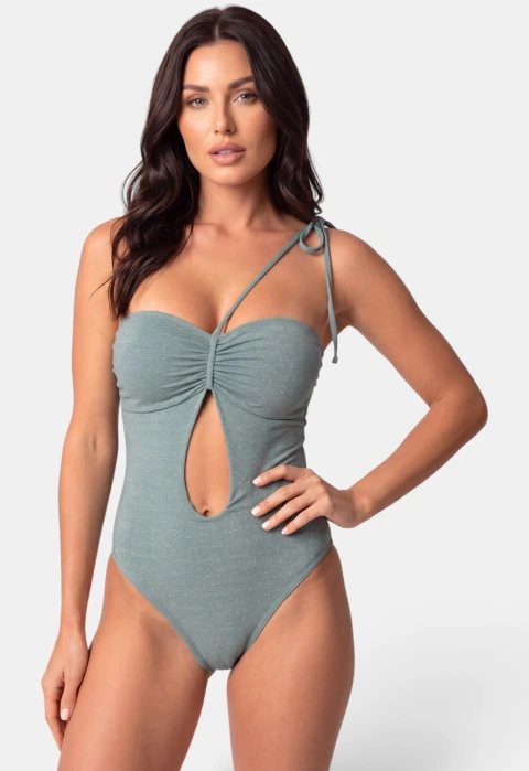Maiô Areia Branca Solaris Lurex Azul