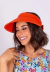 Viseira Areia Branca UV50+ Patacho Laranja