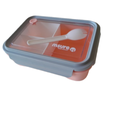 TAPER LUNCH BOX CON 2 DIVISIONES DESMONTABLES + CUCHARA TENEDOR 1250 ML - comprar online