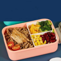 TAPER LUNCH BOX CON 2 DIVISIONES DESMONTABLES + CUCHARA TENEDOR 1250 ML - comprar online