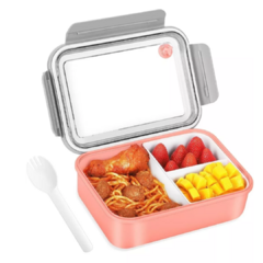 TAPER LUNCH BOX CON 2 DIVISIONES DESMONTABLES + CUCHARA TENEDOR 1250 ML en internet