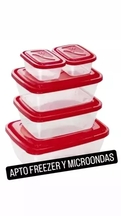 SET X 5 CONTENEDORES DE ALIMENTOS RECTANGULARES (TAPER)