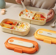 TAPER - LUNCH BOX HERMETICO 3 DIVISIONES + ESTUCHE CUBIERTOS ECO LIFE