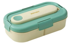 TAPER - LUNCH BOX HERMETICO 3 DIVISIONES + ESTUCHE CUBIERTOS ECO LIFE - Orden and Co!