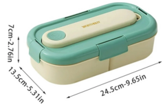 TAPER - LUNCH BOX HERMETICO 3 DIVISIONES + ESTUCHE CUBIERTOS ECO LIFE en internet