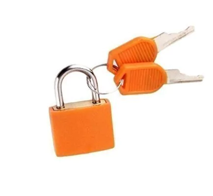 PACK X2 CANDADOS CON LLAVE COLOR LINEA PLATA 1240