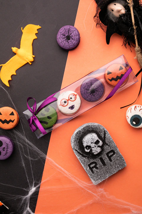 Caixa 4 macarons - Halloween