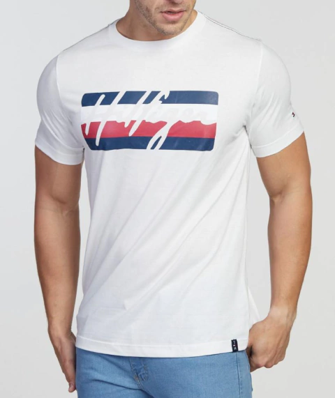 Camiseta Estampada Tommy Hilfiger Branca - comprar online