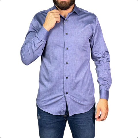 Camisa Archemy Manga Longa Azul Eclesiástico