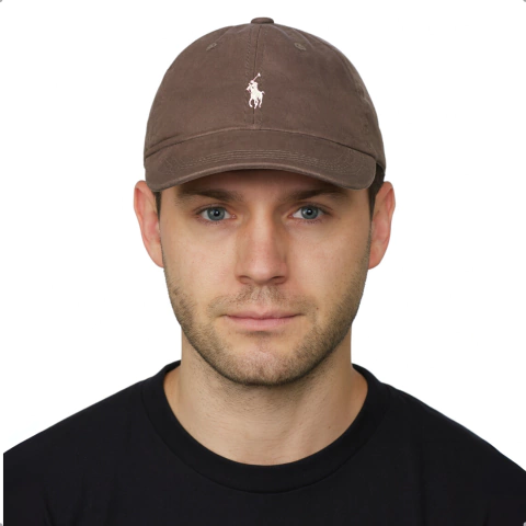 Boné Ralph Lauren Marrom Pony Branco - comprar online