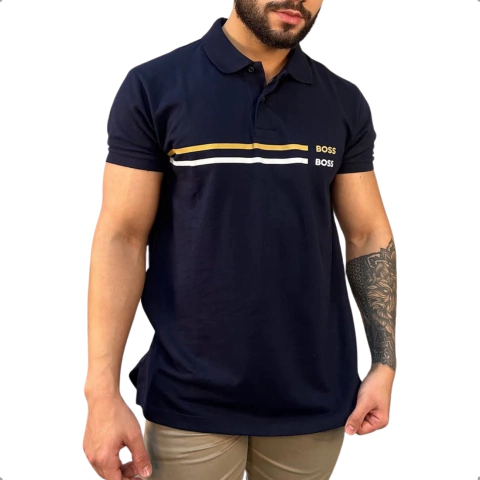 Camisa Gola Polo Boss Marinho - comprar online