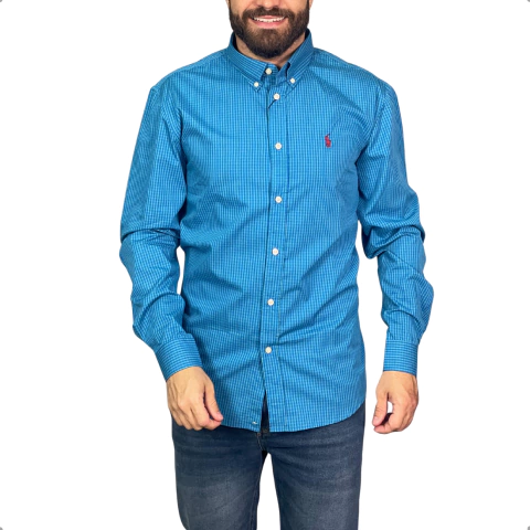 Camisa Xadrez Ralph Lauren Manga Longa Piscina - comprar online