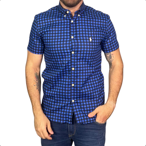Camisa Xadrez Ralph Lauren Manga Curta Bic - comprar online
