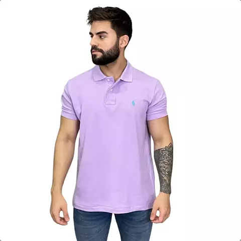 Camisa Gola Polo RL Lilás na internet