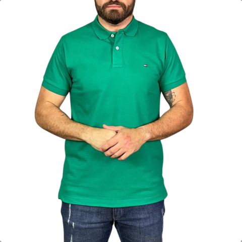 Camisa Gola Polo Tommy Hilfiger Strong Verde