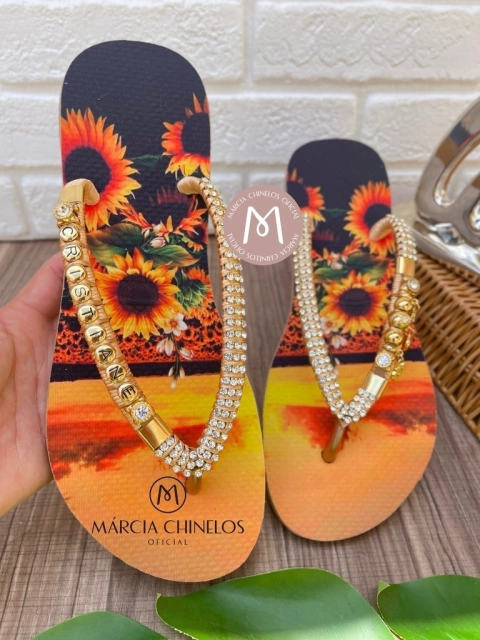Girassol Com Nome e Pingentes