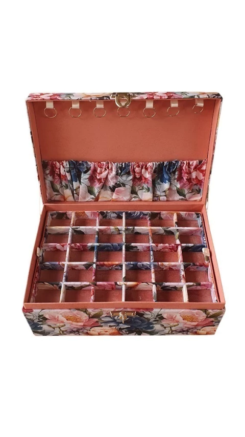 Porta Joias Floral Grande com 5 andares