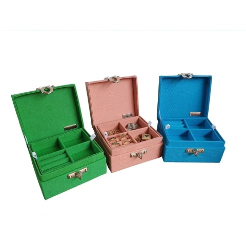 Mini Porta Joias Portatil em Linho para Viagem - comprar online