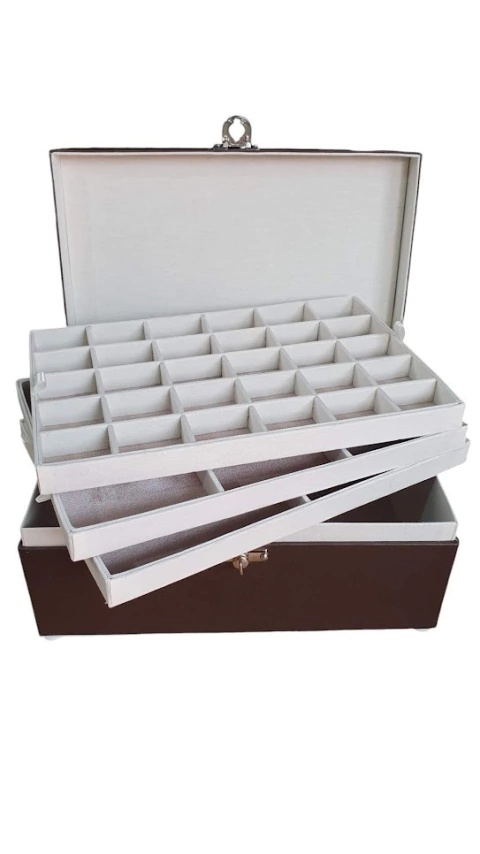 Porta Joias e Bijuterias Marrom