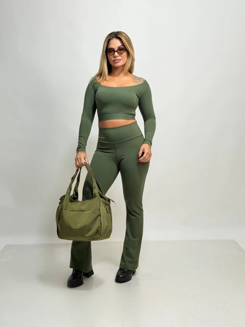 Colça Flare poliamida + Top tuane de manga