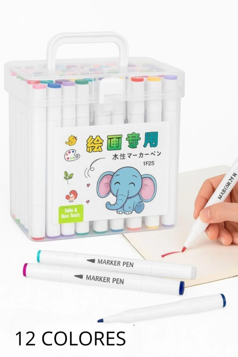 Set 12 Marcadores Doble Punta Touch - comprar online