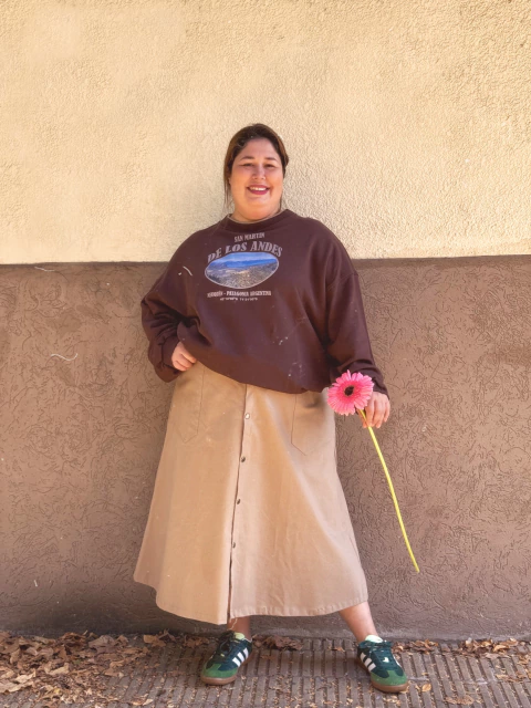 Falda Virginia Beige (larga) - comprar online