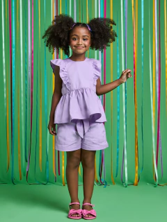 Conjunto Samba Shorts - Mundo Céu - 201710