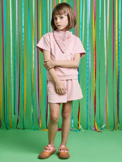 Conjunto Shorts Rosê - Mundo Céu - 201763 - comprar online