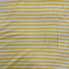 JERSEY RAYADO BCO/ AMARILLO ORO POR KG - comprar online