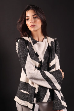 Coconut Listrado - Off White/Preto cor 20550 - comprar online