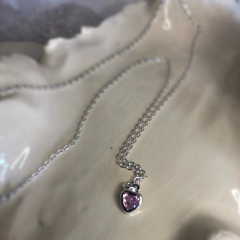 g 1240p colgante con cubic corazón rosado