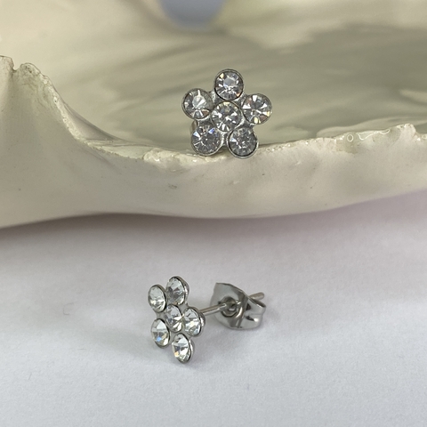 Ar 1208 pasante acero flor strass